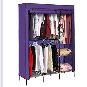 Korie portable clothes closet- double rod-purple